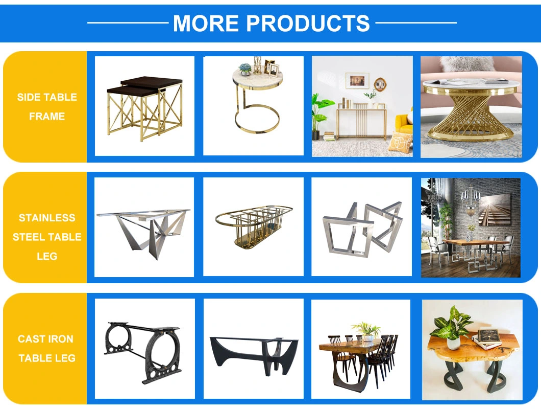 Industrial Cast Iron Stainless Steel Metal Coffee Furniture Legs Table Base